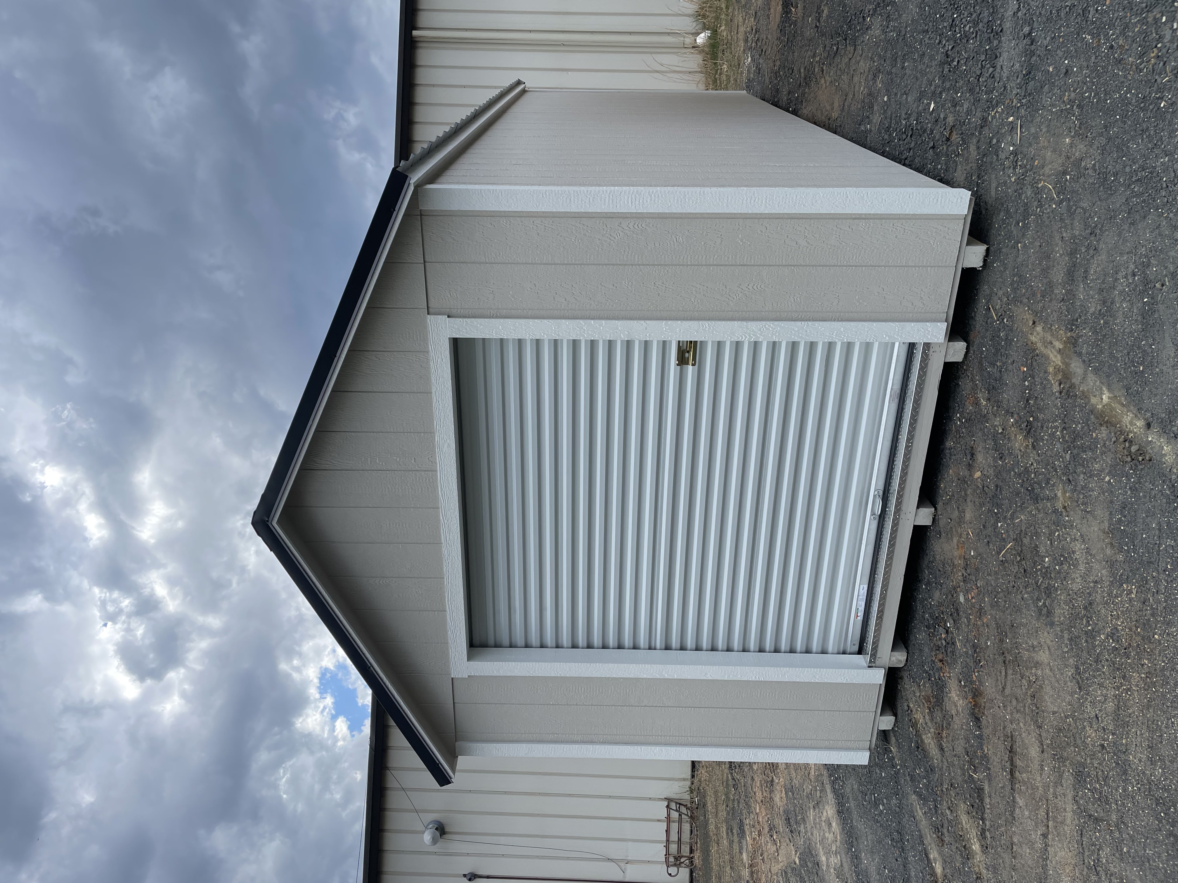 Shed built and delivered by Horizon Building Co.