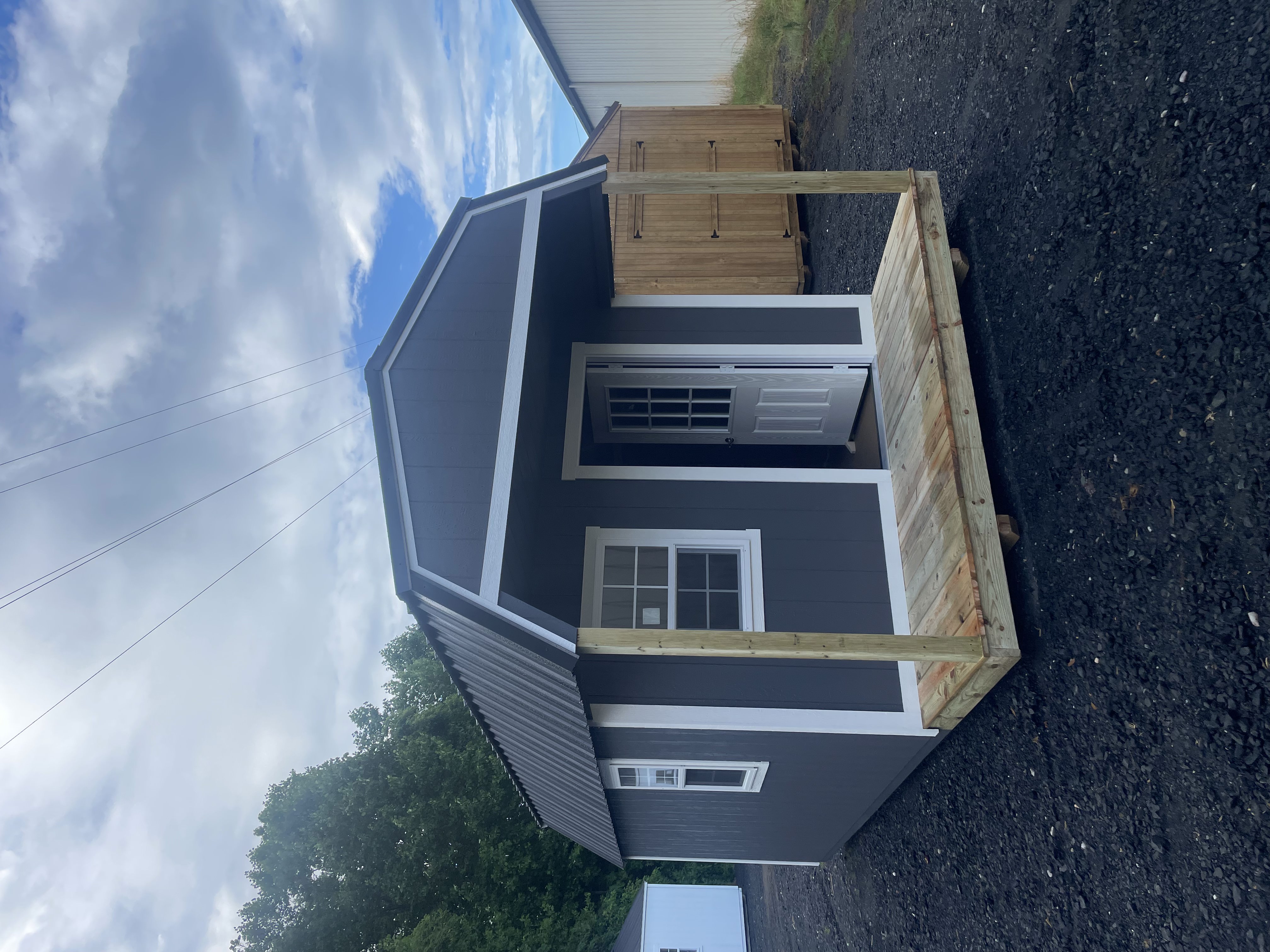 Shed built and delivered by Horizon Building Co.