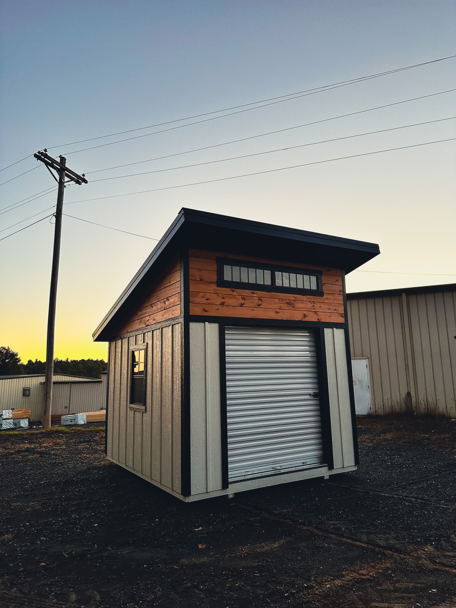 Shed built and delivered by Horizon Building Co.