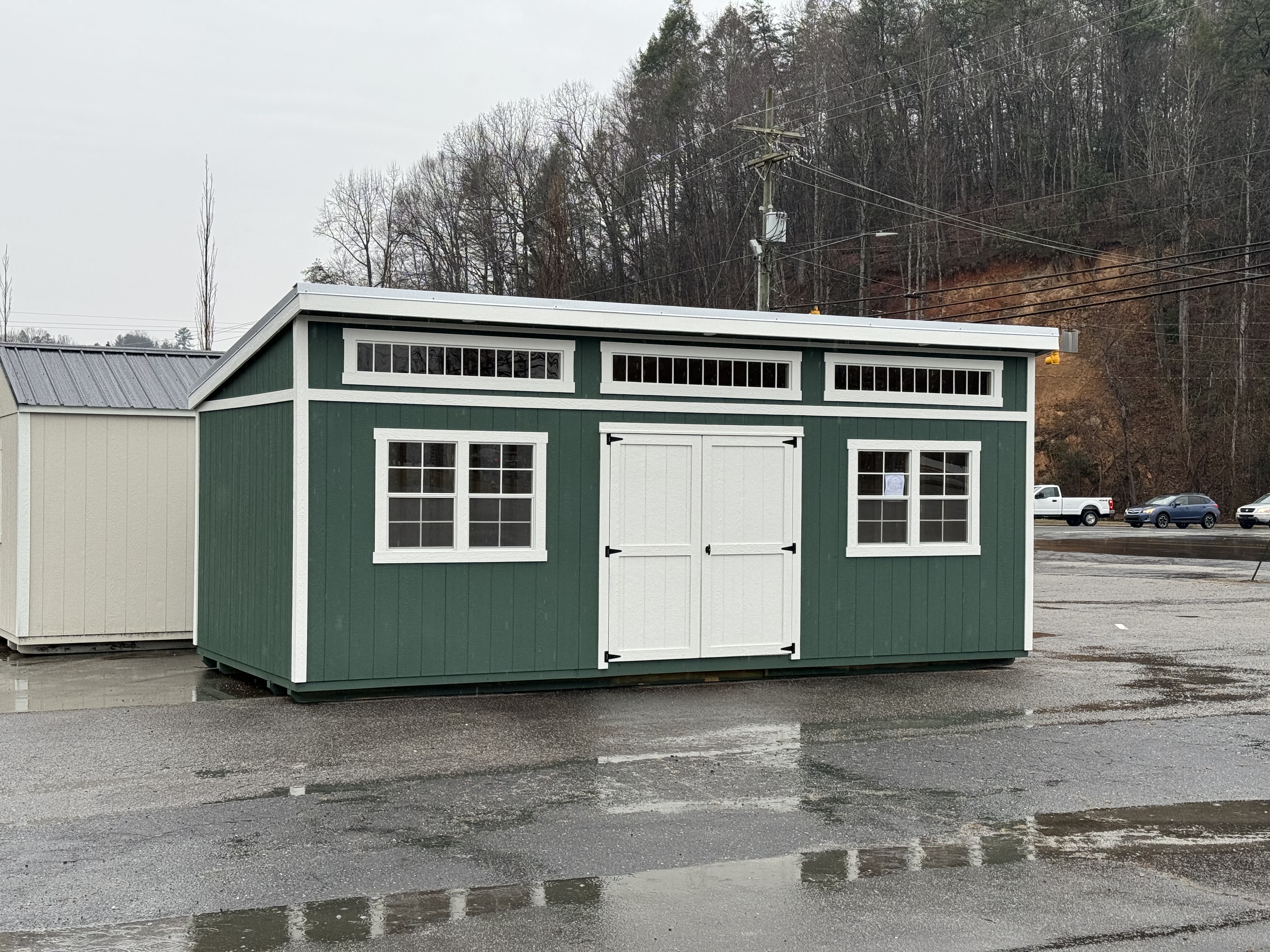 Shed built and delivered by Horizon Building Co.